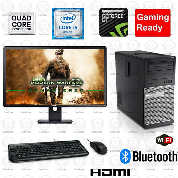 Fast Gaming DOTA PC Desktop Computer Core i5 GeForce Win10 8GB WiFi BT Bundle