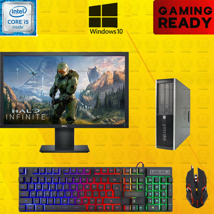 HP i5 Gaming Desktop PC Computer Nvidia GT730 Win 10 8GB bundle